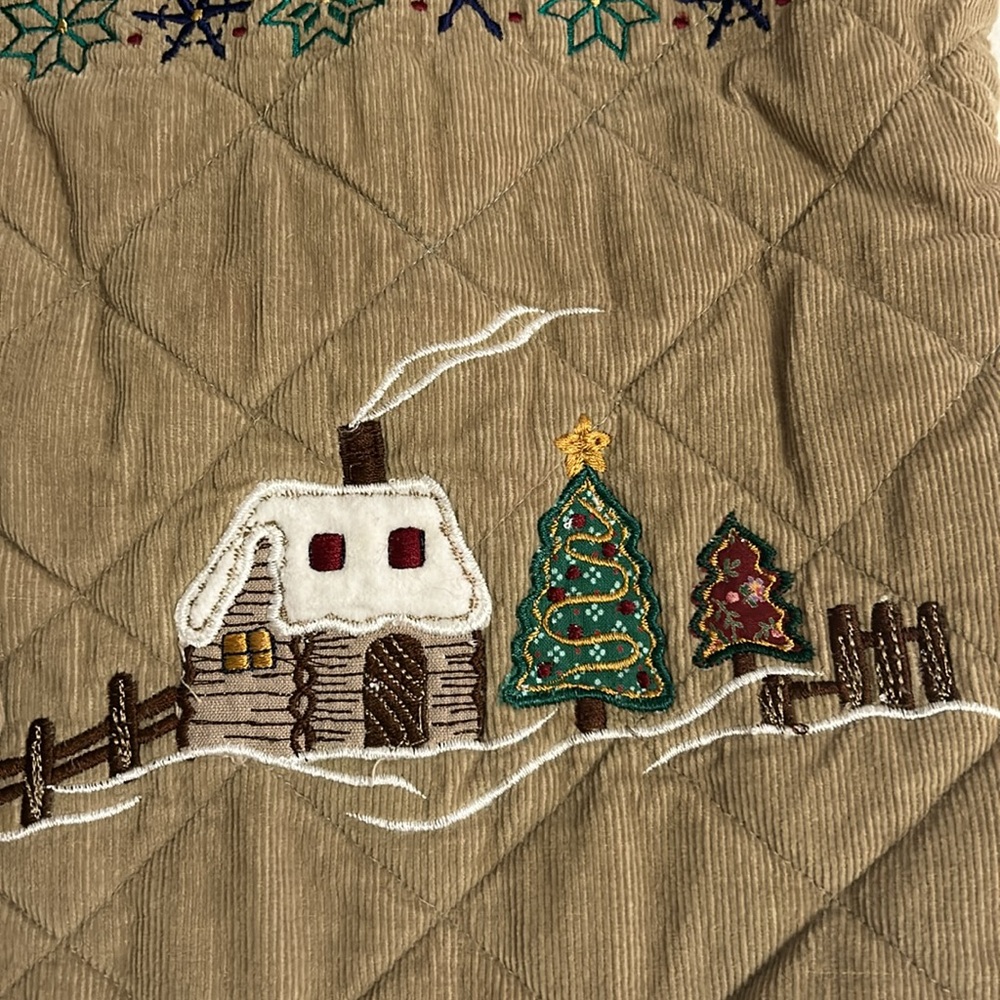 CASEY&MAX Cotton Quilted Embroidered Vest L - Picture 3 of 7
